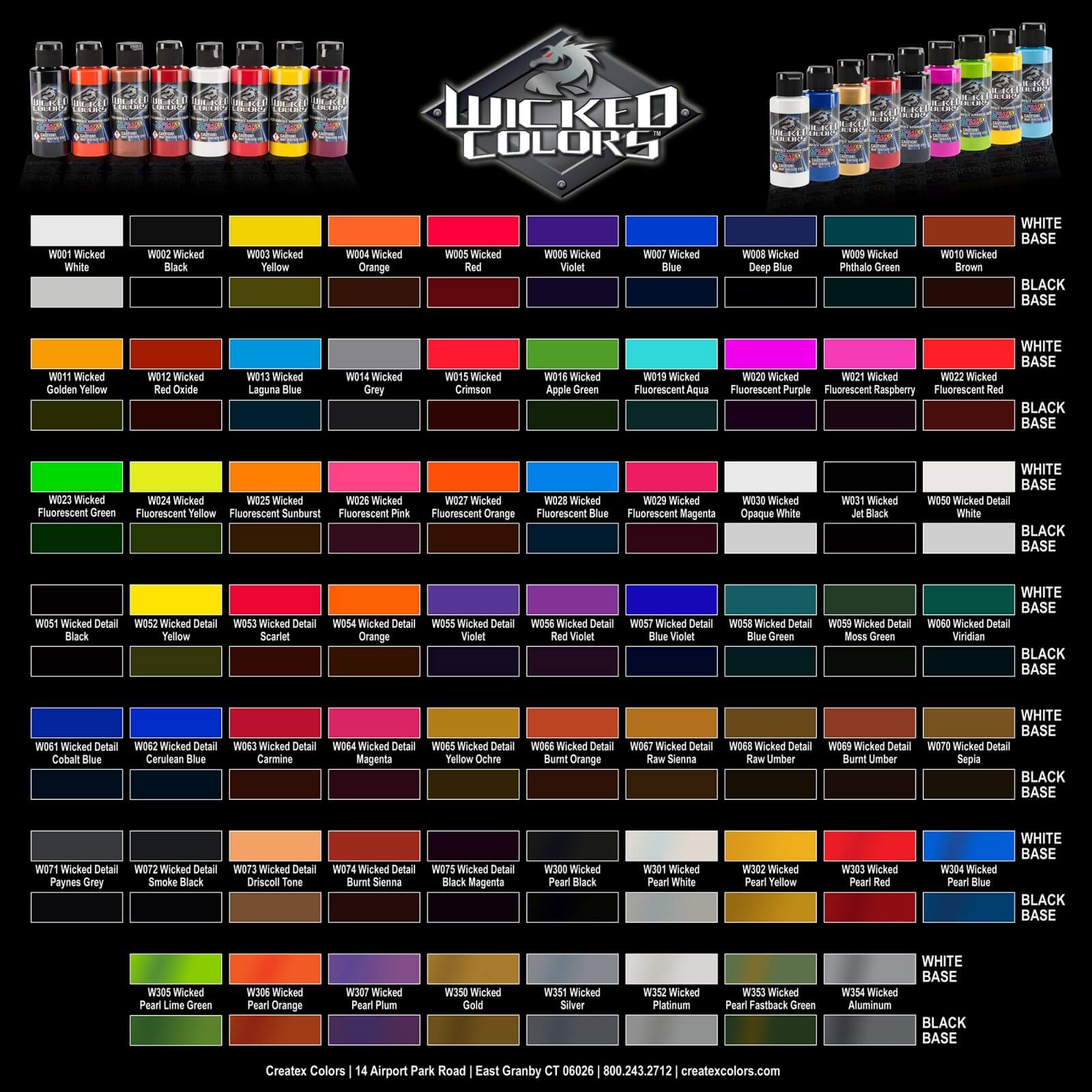 Createx Color Chart