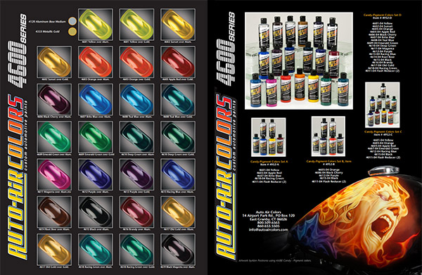 Auto Air Candy Pigment Colors Chart Airbrush Paint Direct