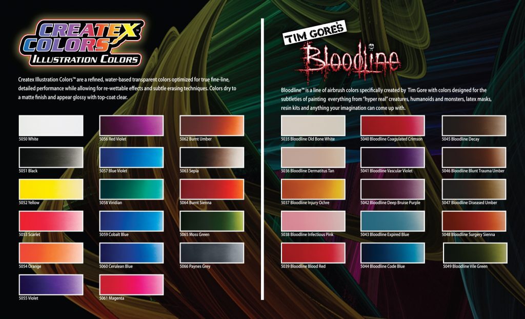 Createx Illustration Colors - Color Chart IL-Bloodline flyer front_C