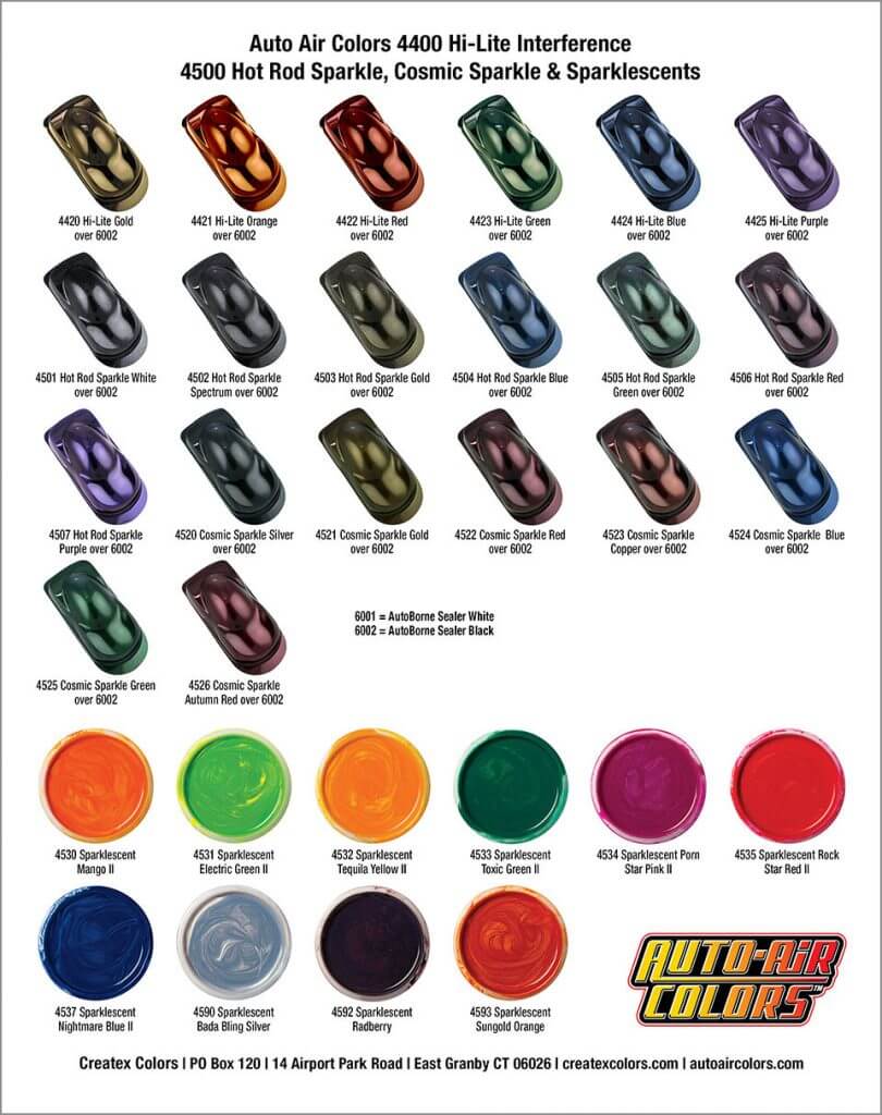 2017 Auto Air 4400 & 4500 Series Color Chart